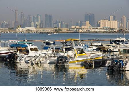 Stock Photograph - Doha Bay Skyline.. Fotosearch
