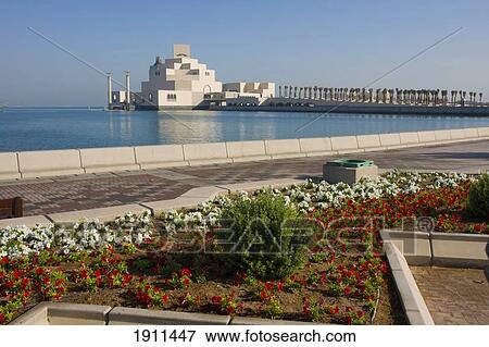 Stock Photo - Doha Museum Of Islamic Arts, Doha, Qatar. Fotosearch