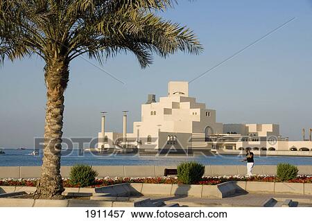 Stock Photo - Doha Museum Of Islamic Arts, Doha, Qatar. Fotosearch