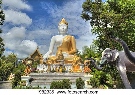 Stock Photography - Doi Kham Buddhist Temple; Chiang Mai Thailand. Fotosearch