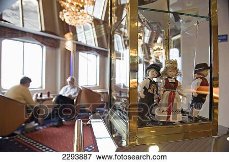 Stock Photo - Doll souvenirs onboard Hurtigruten ship MS Nordlys; Norway. Fotosearch