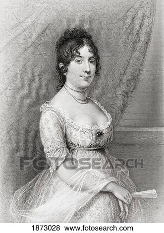 Stock Photo - Dolley Payne Todd Madison 1768 To 1849. Wife Of James Madison, Fourth President Of The United States. From A 19Th Century Engraving, After A Painting By Gilbert Stuart.. Fotosearch