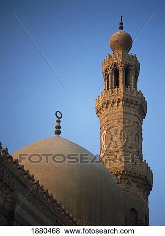 Stock Photo - Dome And Minaret Of Mosque Of Barquq. Fotosearch
