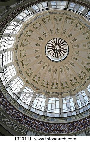 Dome Of The Mercado Central View Large Photo Image Stock Image - Dome Of The Mercado Central. Fotosearch