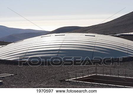 Stock Photo - Dome Of The Paranal Residencia At The European Southern Observatory, Antofagasta Region, Chile. Fotosearch