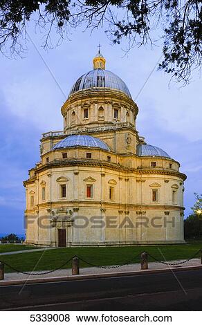Stock Photo - Domed Renaissance church of Santa Maria della Consolazione; Todi, Umbria. Fotosearch