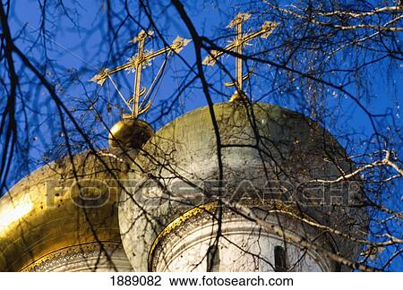 Stock Image - Domes Of Orthodox Church. Fotosearch