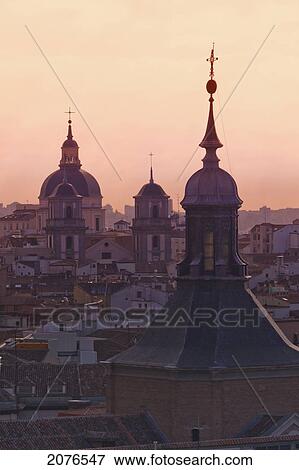 Domes Spires And Rooftops In A City Skyline; Madrid Spain View Large Photo Image Stock Photo - Domes Spires And Rooftops In A City Skyline; Madrid Spain. Fotosearch
