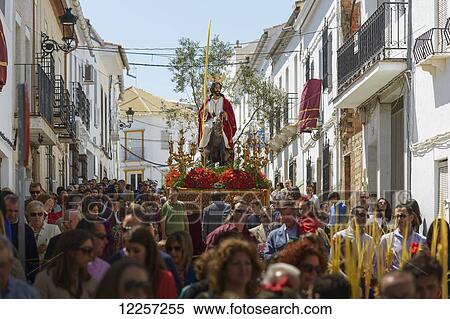 Stock Photography - Domingo de Ramos (Palm Sunday); Semana Santa, El Saucejo, Sevilla, Spain. Fotosearch