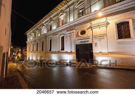 Dominican College San Fernando At Night, Quito, Pichincha, Ecuador View Large Photo Image Stock Photo - Dominican College San Fernando At Night, Quito, Pichincha, Ecuador. Fotosearch