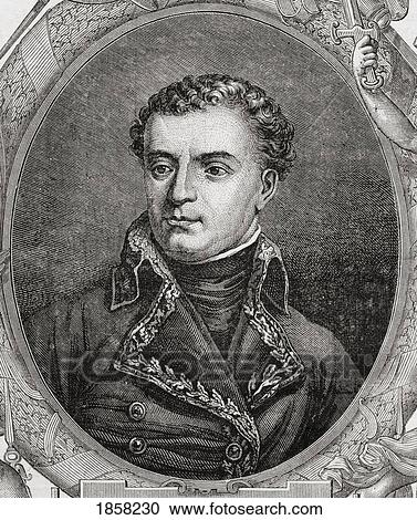 Stock Image - Dominique-Catherine Perignon, Marquis De Perignon, 1754-1818. General And Marshall Of France. Engraved By Pannemaker-Ligny After LiÃƒÆ’Ã‚Â©nard. From Histoire De La Revolution Francaise By Louis Blanc.. Fotosearch