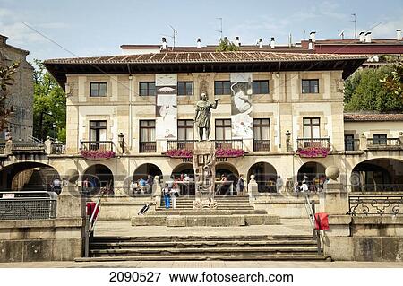 Don Tello Statue And Culture House In Plaza Of The Jurisdictions, Gernika-Lumo, Basque Country, Spain View Large Photo Image Stock Photo - Don Tello Statue And Culture House In Plaza Of The Jurisdictions, Gernika-Lumo, Basque Country, Spain. Fotosearch