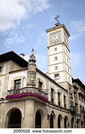 Stock Photograph - Don Tello Statue In Plaza De Los Fueros, Gernika-Lumo, Basque Country, Spain. Fotosearch