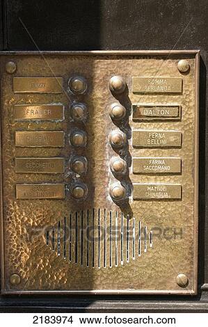Picture - Door Buzzers, Venice. Fotosearch