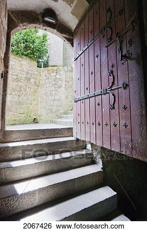 Door Of A Chapel In The Abbey Of Mont-Saint-Michel, France View Large Photo Image Stock Photograph - Door Of A Chapel In The Abbey Of Mont-Saint-Michel, France. Fotosearch
