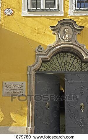 Stock Image - Doorway At Mozart's Birthplace. Fotosearch