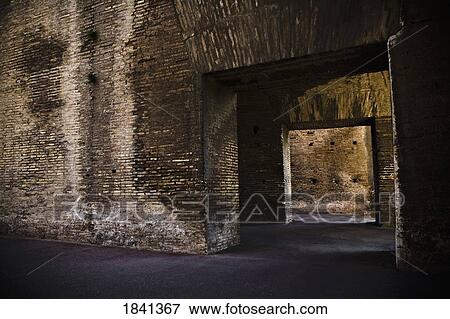 Stock Photo - Doorway In Thick Wall; Rome, Italy. Fotosearch