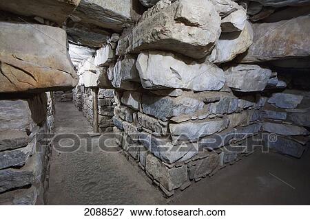 Stock Photo - Double Cantilever Gallery, Chavin De Huantar, Ancash, Peru. Fotosearch