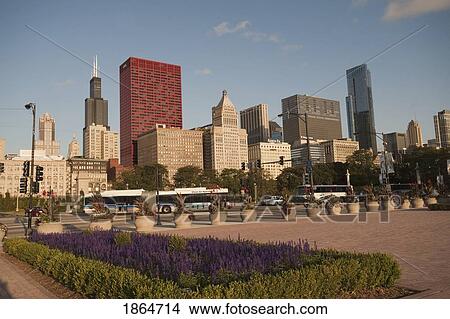 Picture - Downtown Chicago, Illinois, Usa; Chicago, Illinois, Usa. Fotosearch