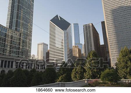 Downtown Chicago, Illinois, Usa View Large Photo Image Stock Image - Downtown Chicago, Illinois, Usa. Fotosearch