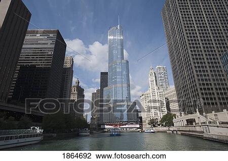 Downtown Chicago, Illinois, Usa View Large Photo Image Stock Image - Downtown Chicago, Illinois, Usa. Fotosearch