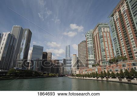 Stock Image - Downtown Chicago, Illinois, Usa; Chicago, Illinois, Usa. Fotosearch