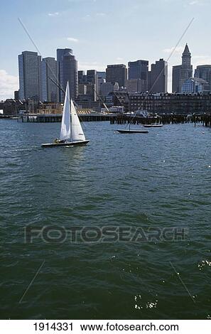 Stock Image - Downtown From Boston Harbour. Fotosearch