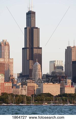 Stock Photo - Downtown Skyscrapers Of Chicago, Illinois, Usa. Fotosearch