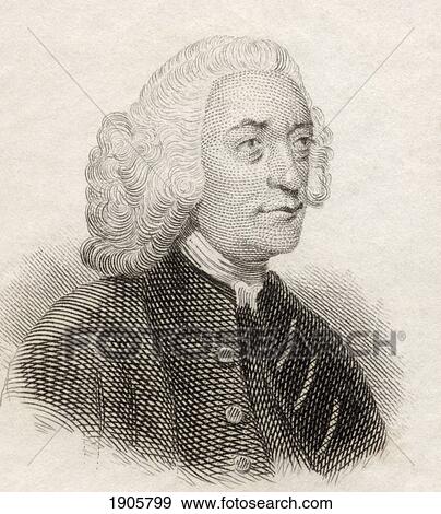 Stock Photo - Dr John Armstrong, 1709 To 1779. English Poet. From Crabb's Historical Dictionary Published 1825.. Fotosearch