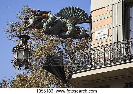 Dragon Sculpture On Balcony, Barcelona, Spain View Large Photo Image Stock Image - Dragon Sculpture On Balcony, Barcelona, Spain. Fotosearch