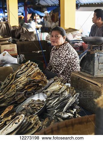 Dried fish vendor at the Bolu market, Rantepao, Toraja Land, South Sulawesi, Indonesia View Large Photo Image Stock Photo - Dried fish vendor at the Bolu market, Rantepao, Toraja Land, South Sulawesi, Indonesia. Fotosearch