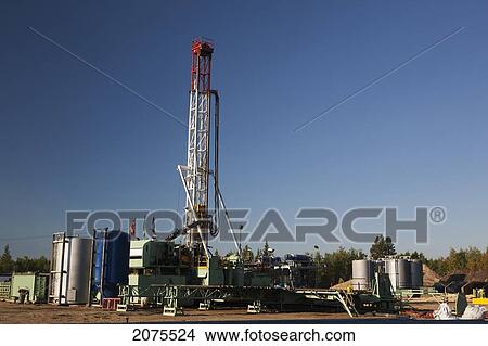 Picture - Drilling Rig Site; Alberta Canada. Fotosearch