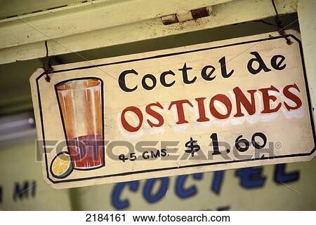 Stock Image - Drink Sign, Cuba.. Fotosearch
