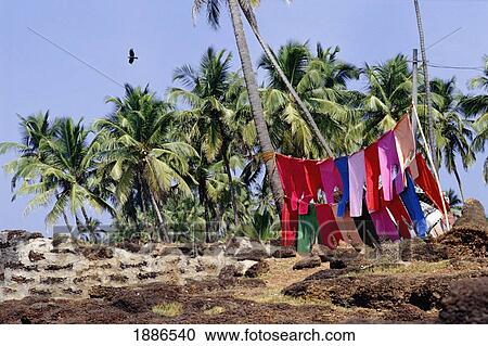Stock Image - Drying Laundry. Fotosearch