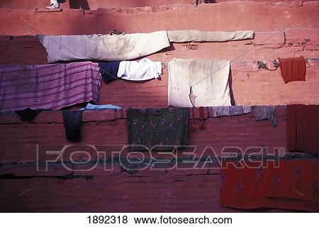 Drying Laundry View Large Photo Image Stock Photo - Drying Laundry. Fotosearch
