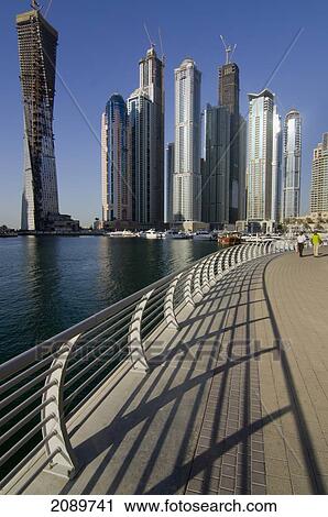 Dubai Marina, Dubai, Uae View Large Photo Image Stock Image - Dubai Marina, Dubai, Uae. Fotosearch