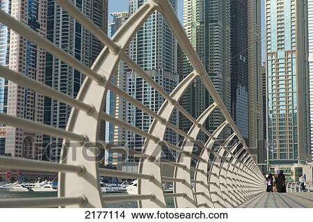 Dubai Marina, Dubai, Uaearab Women In Traditional Clothing Beside Railing View Large Photo Image Picture - Dubai Marina, Dubai, Uaearab Women In Traditional Clothing Beside Railing. Fotosearch