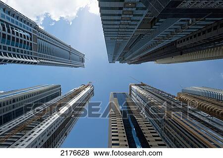 Stock Photo - Dubai Marina, Dubai, Uaetall Residential And Office Blocks In Dubai Marina. Fotosearch