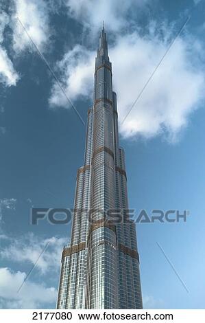 Stock Image - Dubai, Uae. The Burj Khalifa At Dusk. Fotosearch