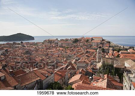 Dubrovnik From The City Walls, Dubrovnik-Neretva, Croatia View Large Photo Image Stock Photo - Dubrovnik From The City Walls, Dubrovnik-Neretva, Croatia. Fotosearch