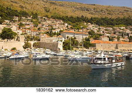 Stock Image - Dubrovnik Harbor; Croatia. Fotosearch