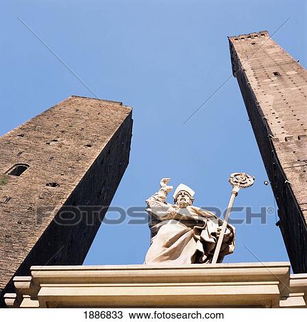 Due Torri, Statue Against Blue Sky View Large Photo Image Stock Image - Due Torri, Statue Against Blue Sky. Fotosearch