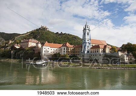 Duernstein, as seen from the Danube River in Wachau, Lower Austria, Austria View Large Photo Image Stock Image - Duernstein, as seen from the Danube River in Wachau, Lower Austria, Austria. Fotosearch