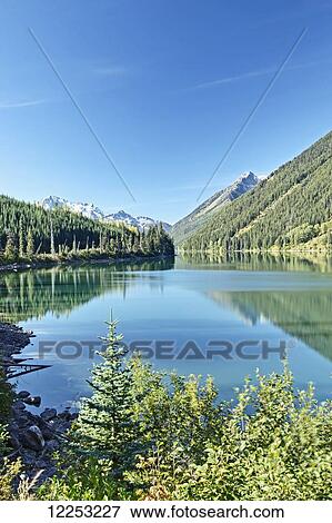 Stock Photo - Duffey Lake in Duffey Lake Provincial Park; British Columbia, Canada. Fotosearch