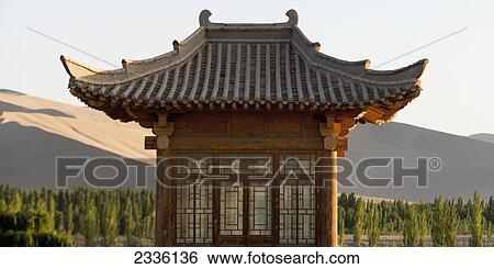 Stock Photograph - Dun Huang Silk Road Hotel; Jiuquan, Gansu, China. Fotosearch