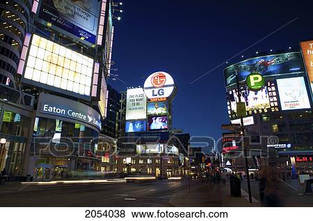Stock Photo - Dundas Square, Toronto, Ontario. Fotosearch