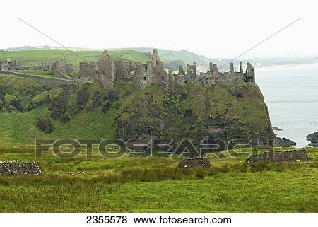 Stock Photo - Dunluce Castle; County Antrim, Ireland. Fotosearch
