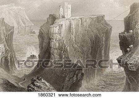 Dunseverick Castle County Antrim Ireland Drawn By W H Bartlett Engraved By R Wallis From Aƒae A A The Scenery And Antiquities Of Irelandaƒae A A By N P Willis And J Stirling Coyne Illustrated From Drawings