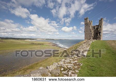 Stock Image - Dunstanburgh Castle, Northumberland, England. Fotosearch