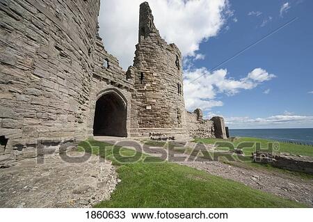 Stock Image - Dunstanburgh Castle, Northumberland, England. Fotosearch